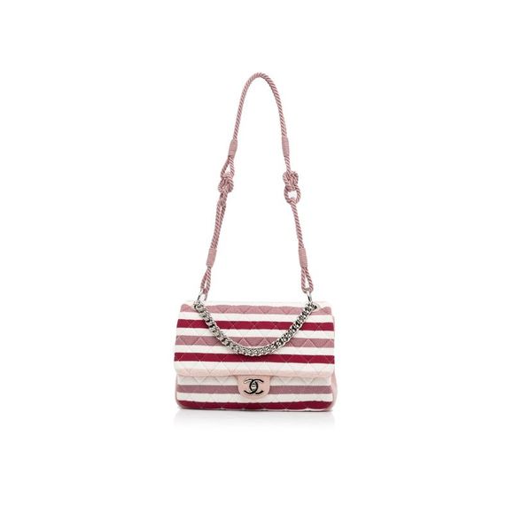 Chanel Handbags - Chanel Quilted Jersey and Rope Flap Bag